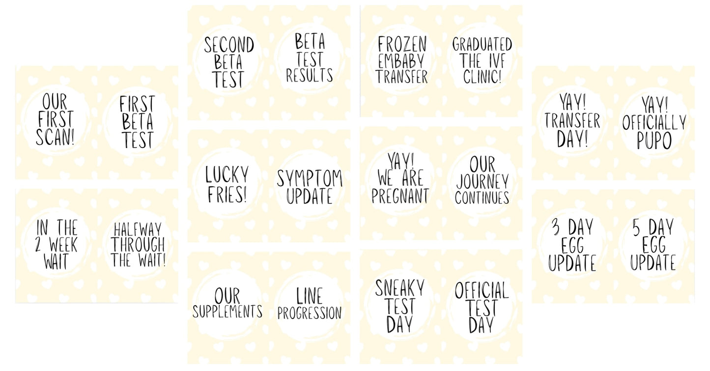 Neutral IVF Milestone Cards