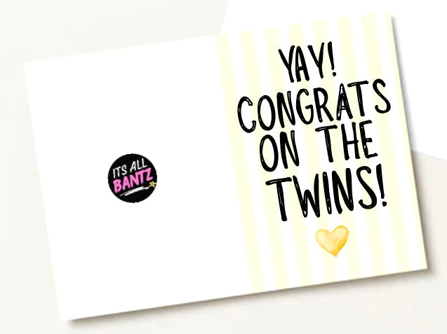 Congrats On Twins - Greeting Card
