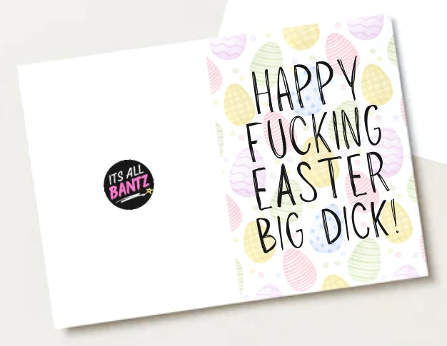 Happy Fucking Easter Big Dick - Greeting Card