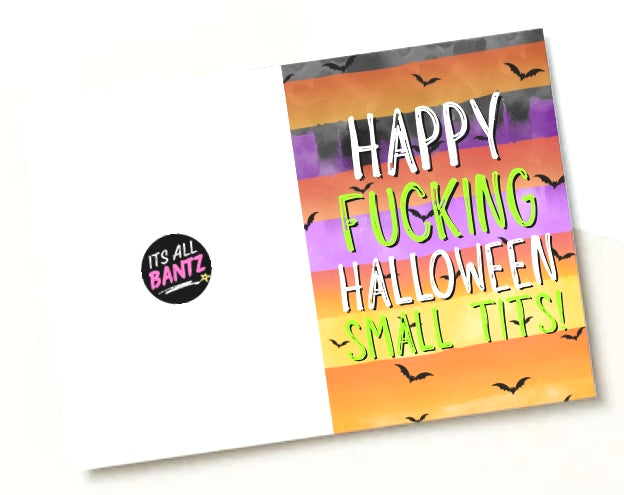 Happy Fucking Halloween Small Tits - Greeting Card
