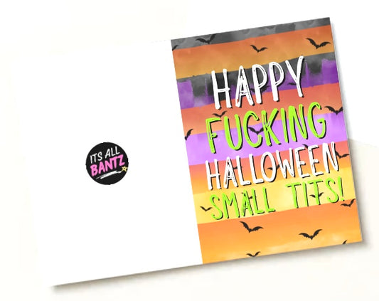 Happy Fucking Halloween Small Tits - Greeting Card