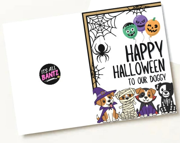 Happy Halloween To The Dog - Greeting Card