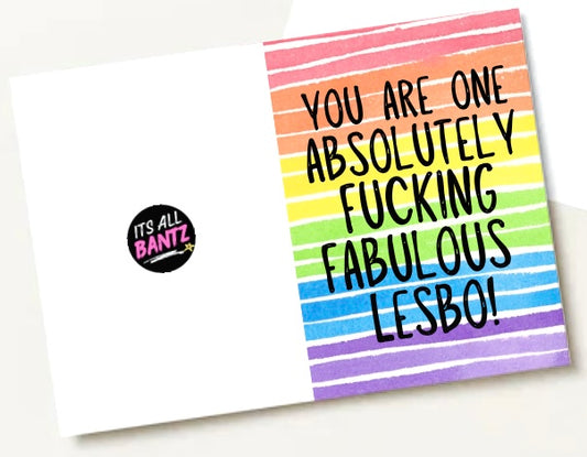 Fabulous Lesbo - Greeting Card