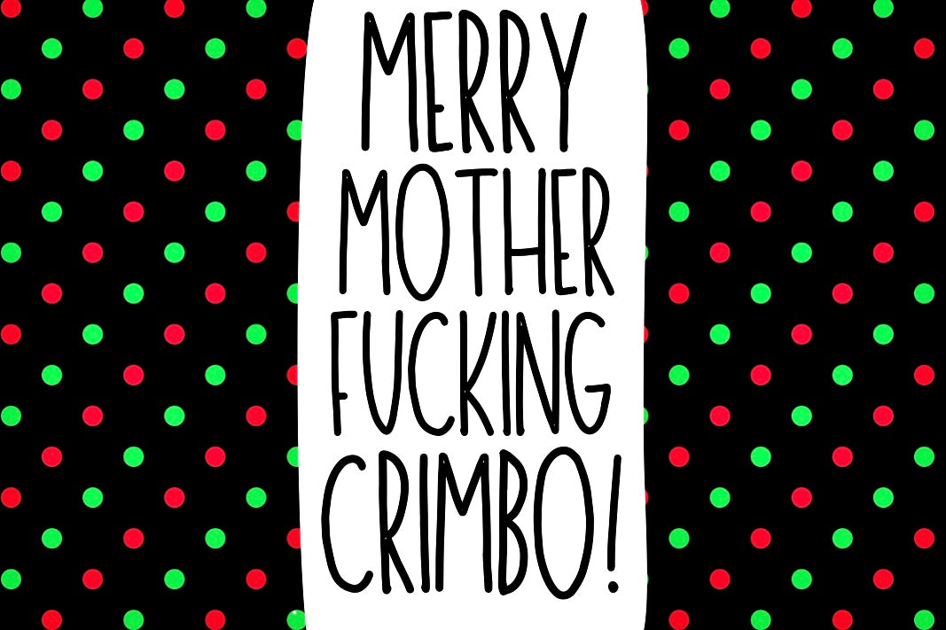 Merry MF Crimbo - Wine Bottle Label
