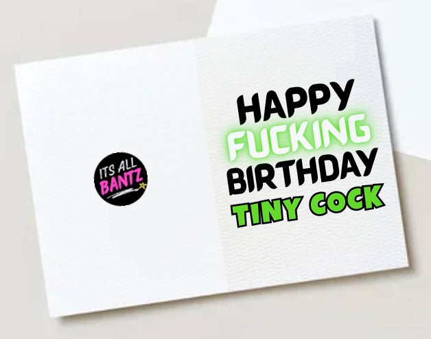 Happy Birthday Tiny Cock - Card