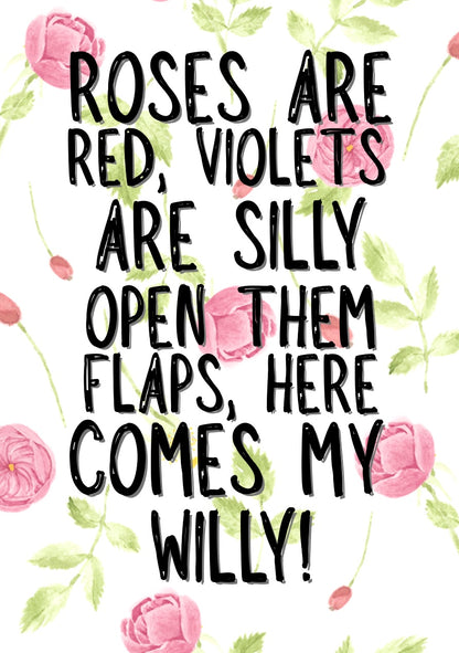 Here Comes My Willy - Greeting Card