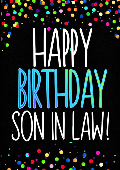 Birthday Son In Law -  Birthday Card