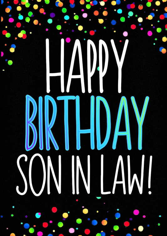 Birthday Son In Law -  Birthday Card