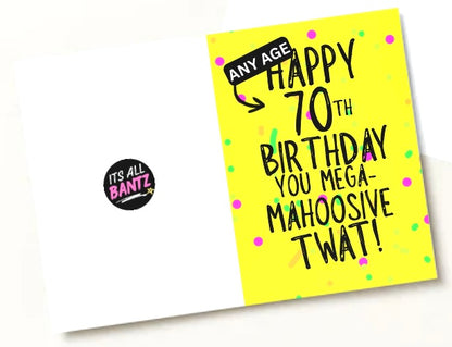 Mahoosive Mega Twat - Greeting Card