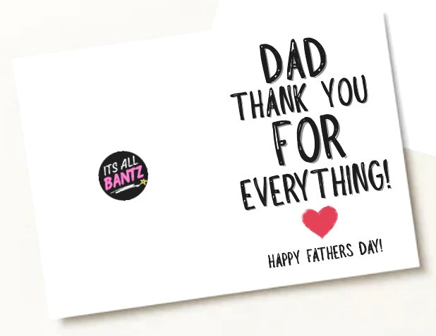 Dad Thank You - Greeting Card