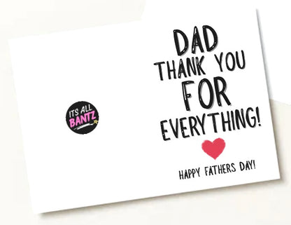 Dad Thank You - Greeting Card