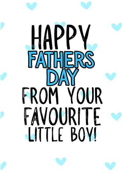 Favourite Little Boy - Greeting Card