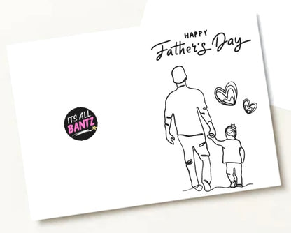 Fathers Day Silhouette - Greeting Card