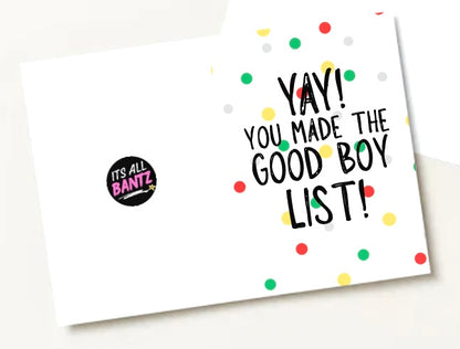 Good Boy List -  Greeting Card
