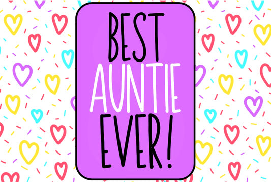 Best Auntie Ever - Wine Bottle Label