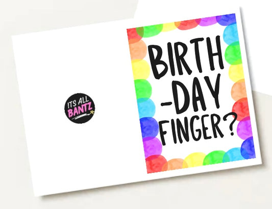 Birthday Finger - Greeting Card