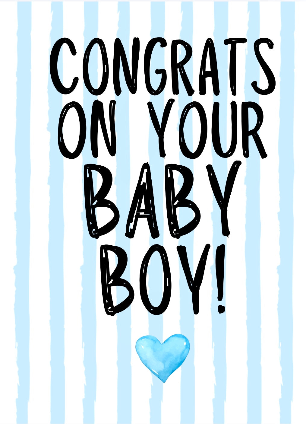 Congrats On Baby Boy -  Greeting Card