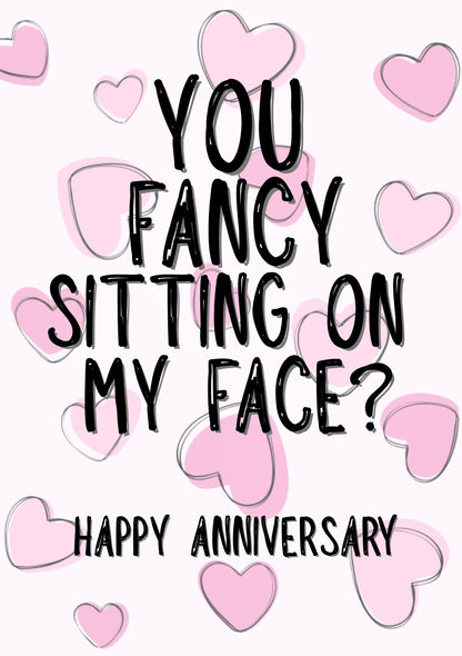 Fancy Sitting On My Face? - Greeting Card