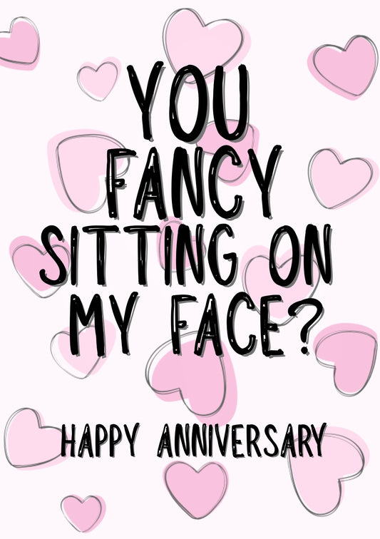 Fancy Sitting On My Face? - Greeting Card