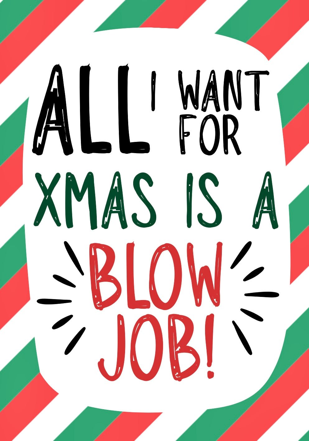 Blowjob Christmas -  Greeting Card