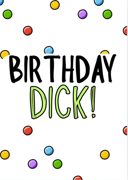 Birthday Dick - Greeting Card