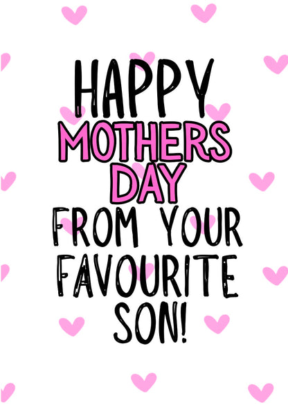 Favourite Son - Greeting Card