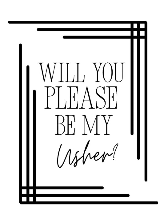 Be My Usher? -  Greeting Card