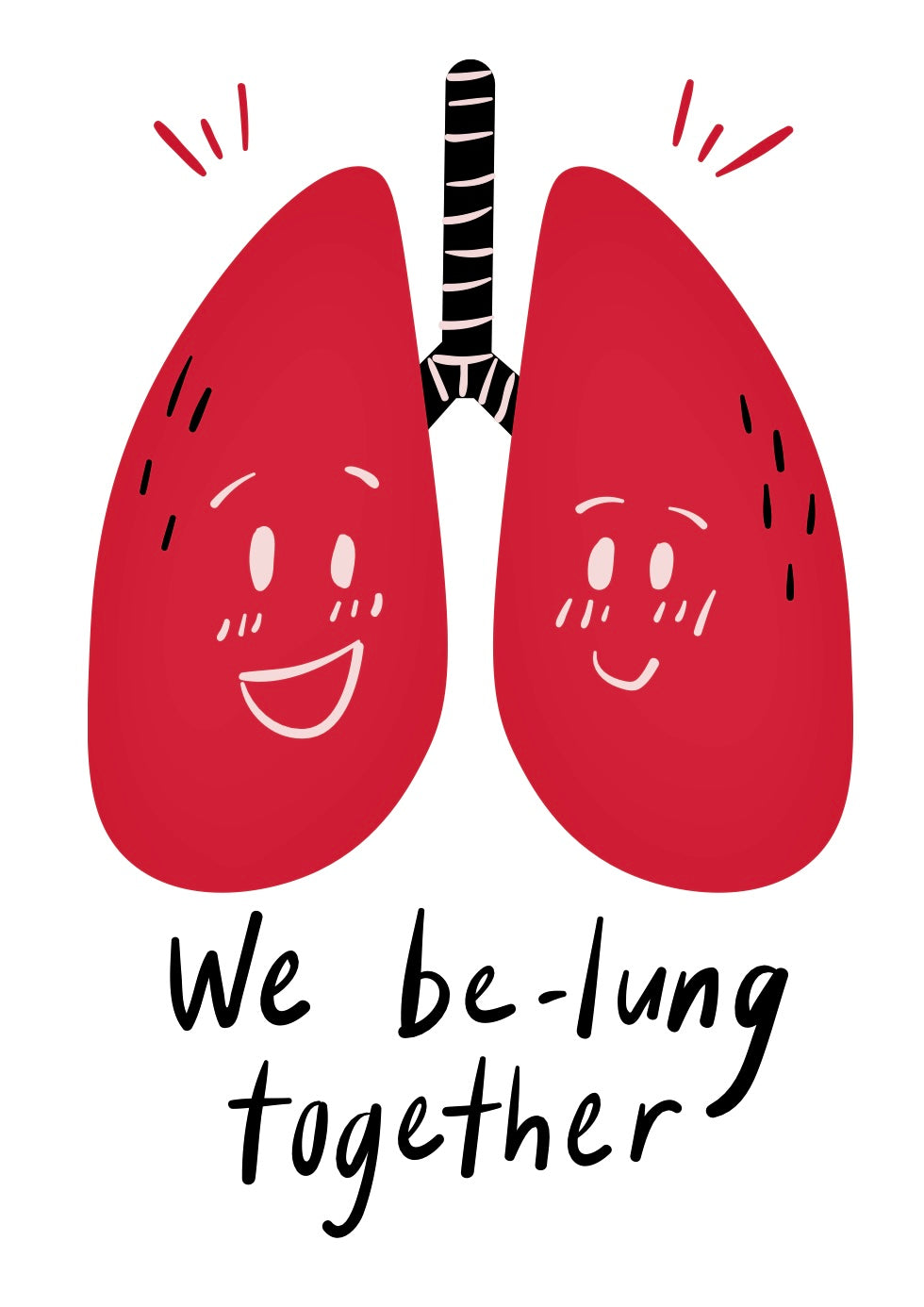 Be-Lung Together - Greeting Card