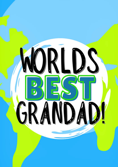 Worlds Best Grandad - Greeting Card