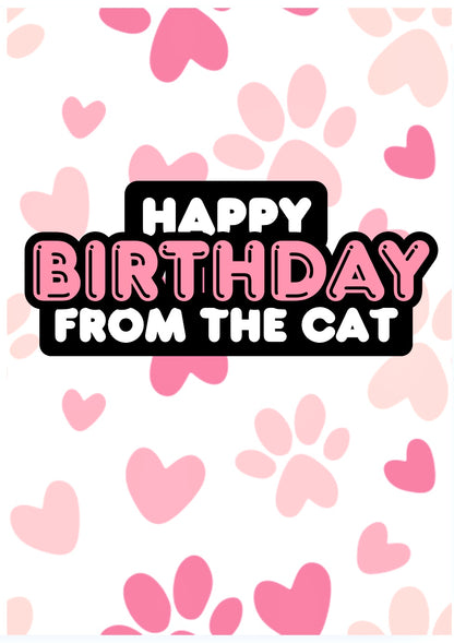 From The Cat -  Birthday Card