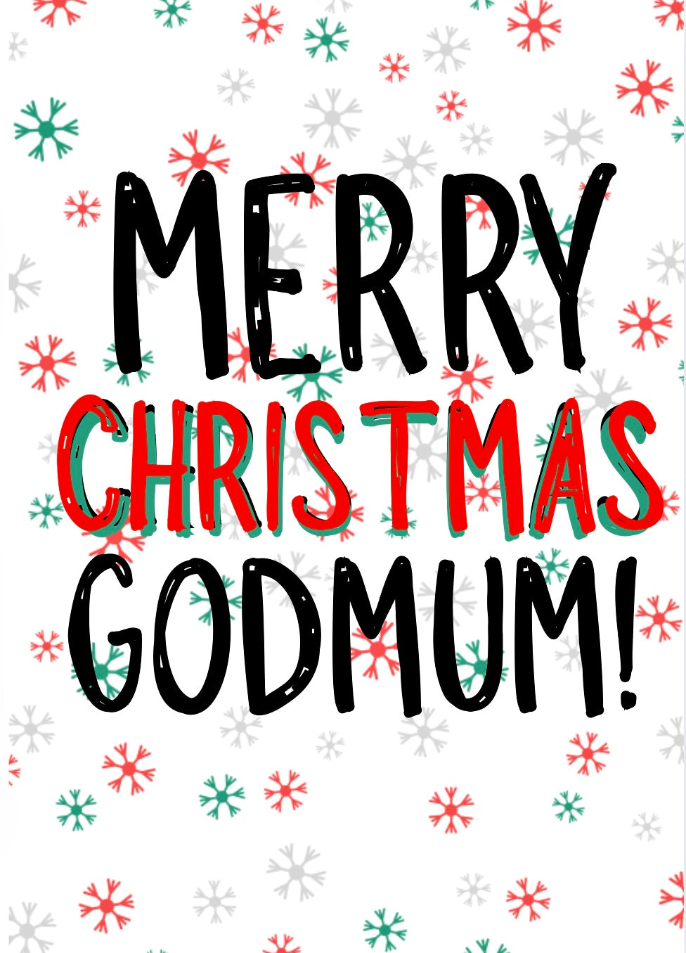 Merry Christmas Godmum -  Greeting Card