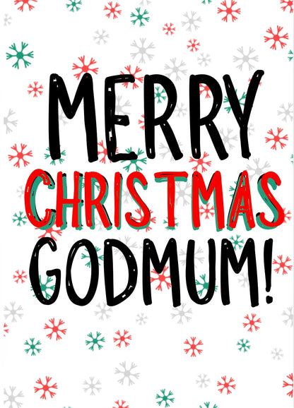 Merry Christmas Godmum -  Greeting Card