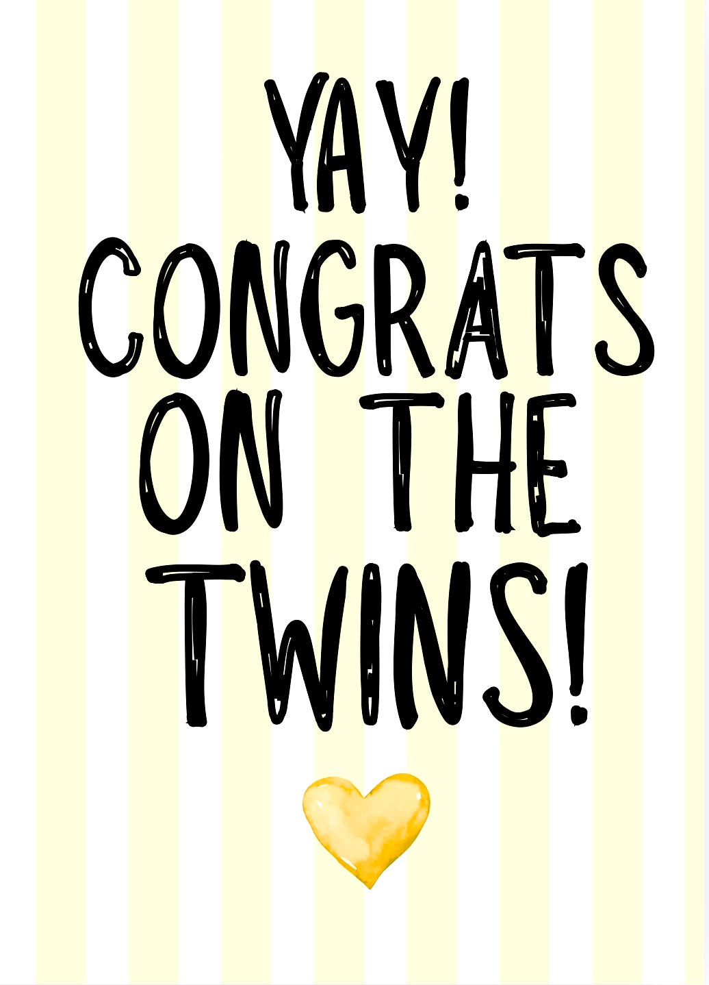 Congrats On Twins -  Greeting Card