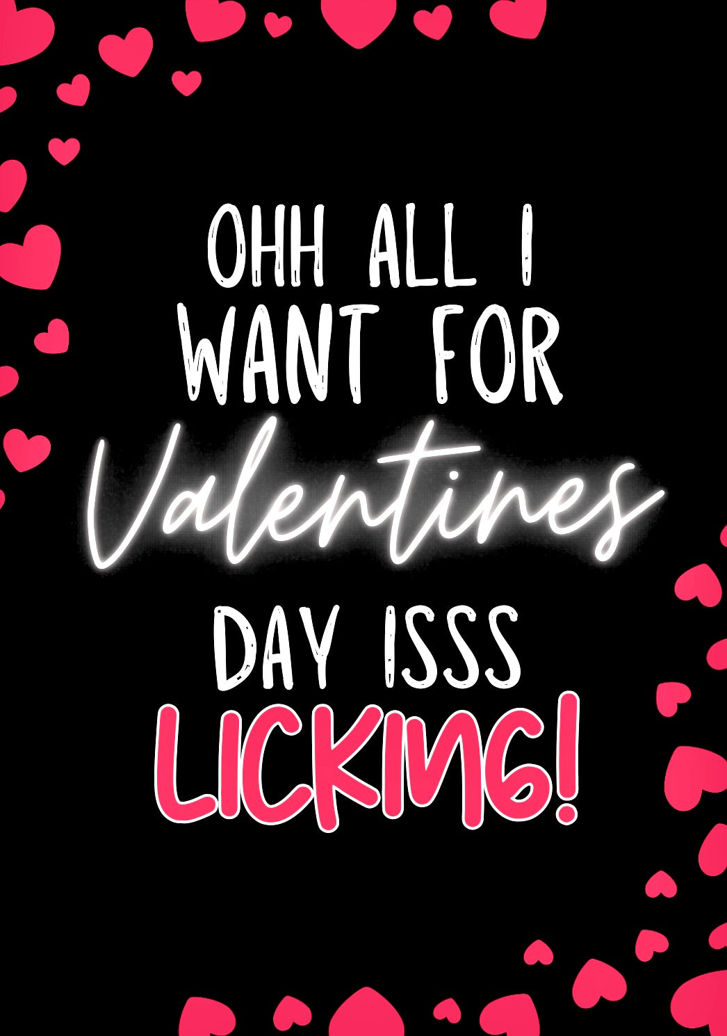 Licking For Valentines - Greeting Card