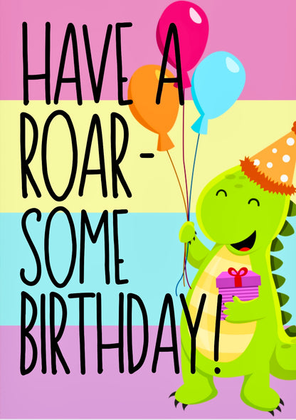 Birthday Dinosaur -  Birthday Card