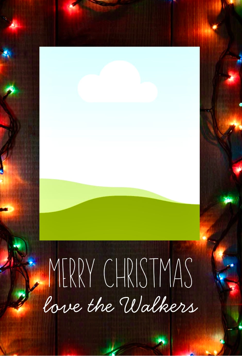 Merry Christmas Lights - Greeting Card