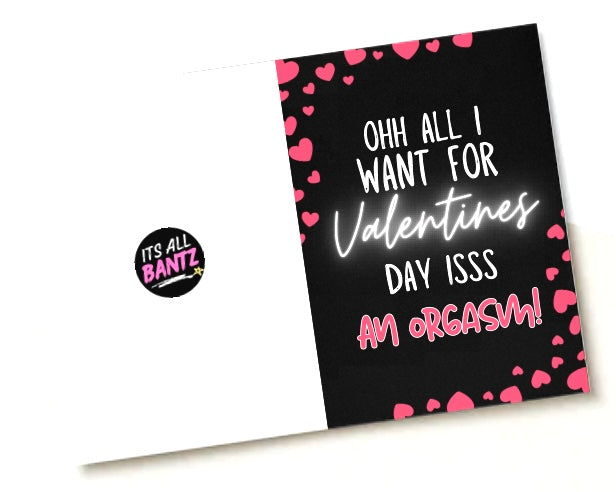 An Orgasm For Valentines - Greeting Card