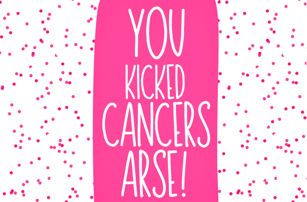 You Kicked Cancers Arse - Wine Bottle Label