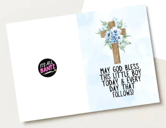 May God Bless This Little Boy -  Greeting Card
