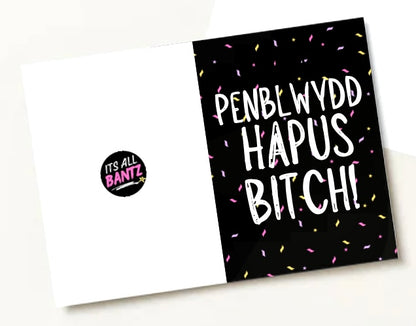 Happy Birthday Bitch (Welsh) -  Greeting Card