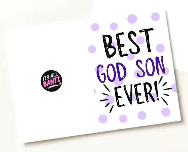 Best God Son Ever -  Greeting Card