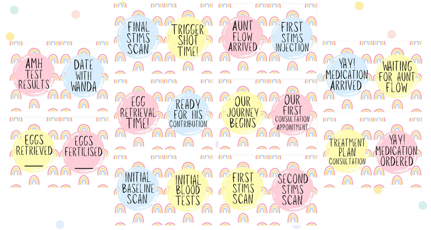 Rainbow IVF Milestone Cards