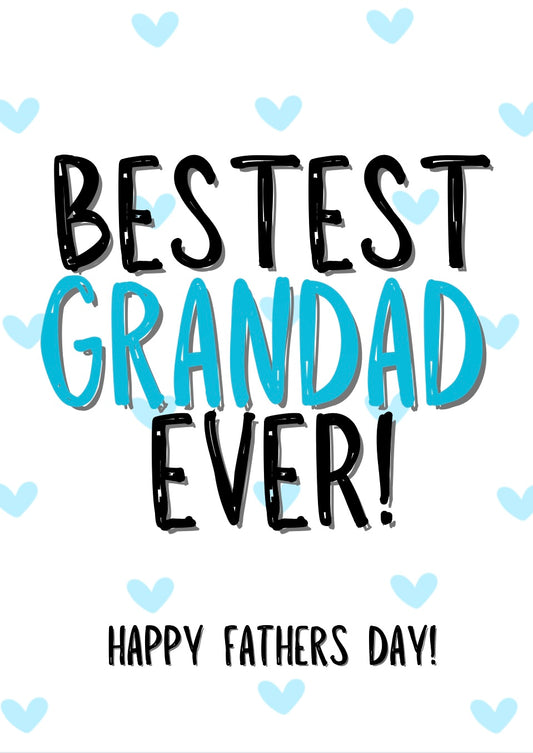 Bestest Grandad - Greeting Card