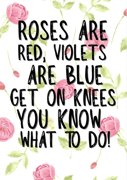 Get On Your Knees - Greeting Card