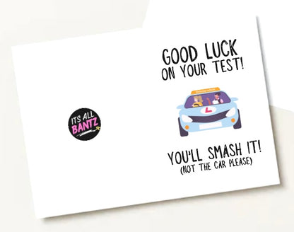 Good Luck Driving Test - Greeting Card
