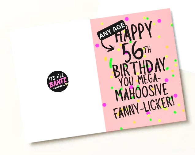 Mahoosive Mega Fanny Licker - Greeting Card