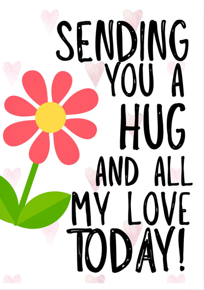 Sending You A Hug - Greeting Card