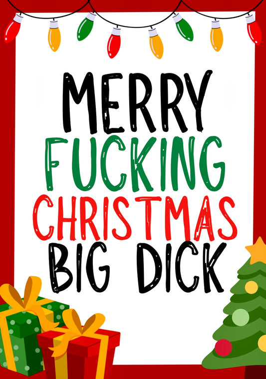 Christmas Big Dick -  Greeting Card