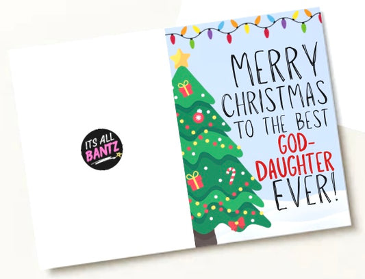 Merry Christmas God-Daughter -  Greeting Card