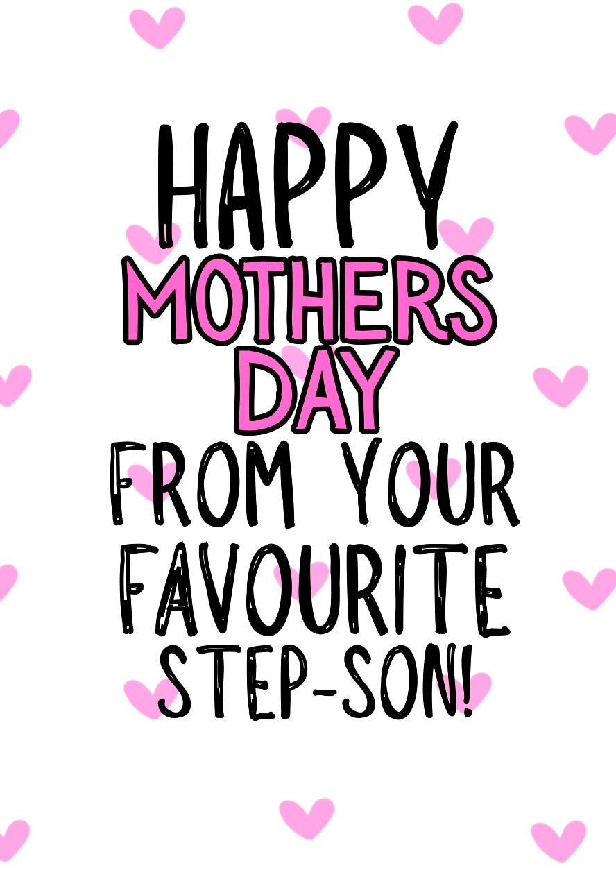 Favourite Step Son - Greeting Card